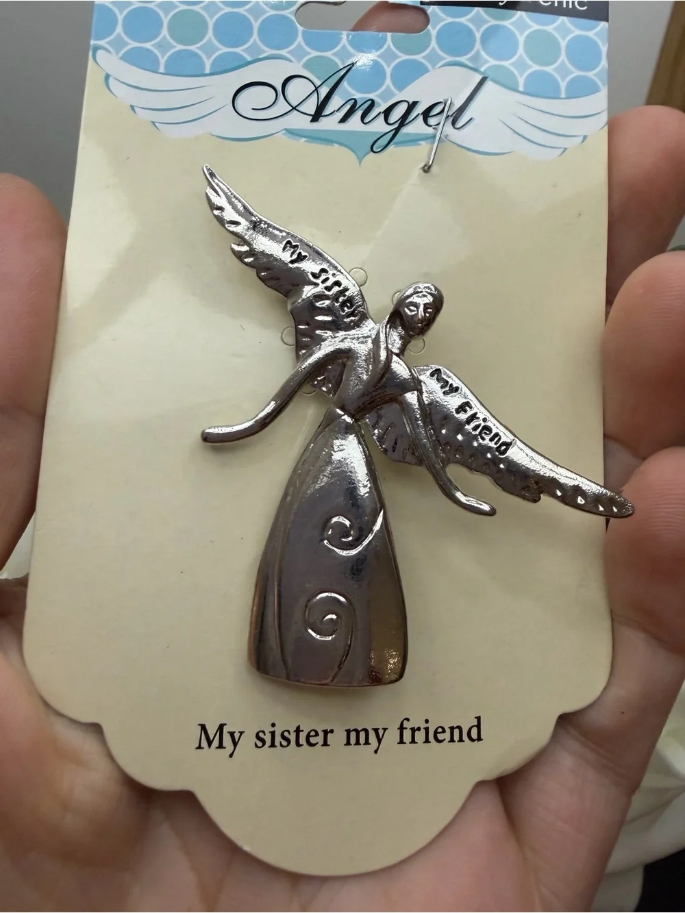 Angel Silver 'My Sister My Friend' Decorative Angel Ornament